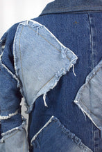 Load image into Gallery viewer, Reworked Patchwork Cropped Denim Jacket
