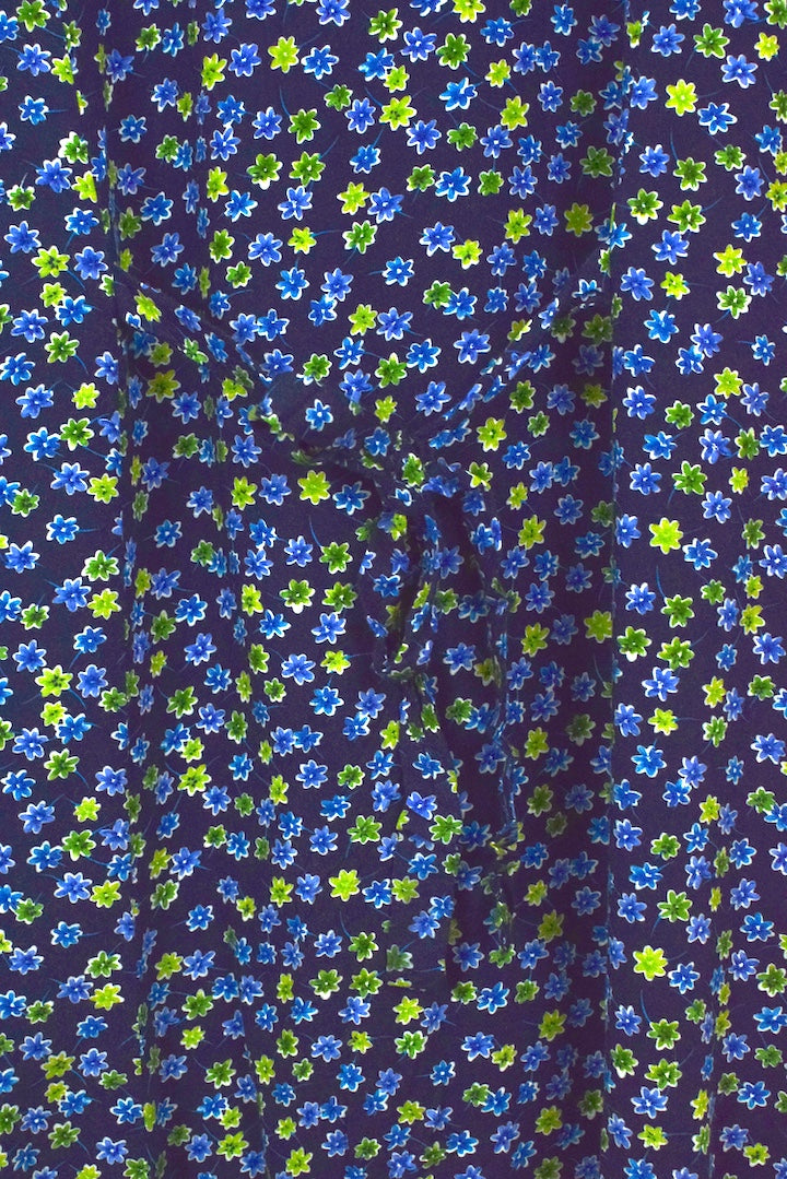 Blue Floral Print Dress