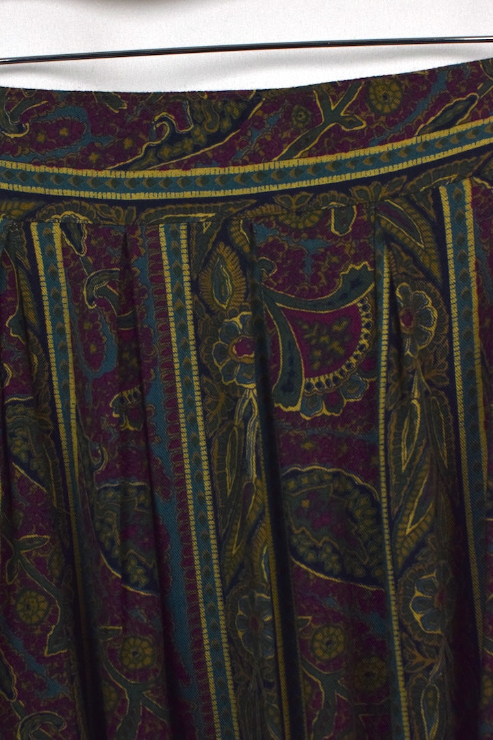 80s Floral Print Skirt