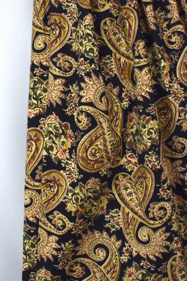 Floral Paisley Print Skirt