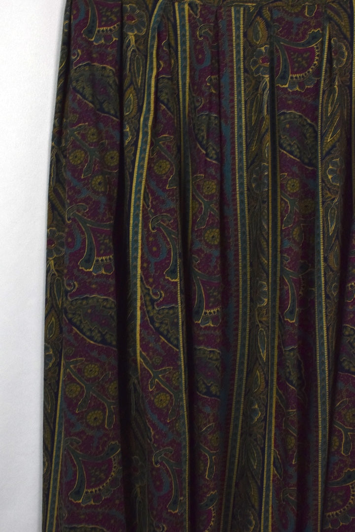 80s Floral Print Skirt