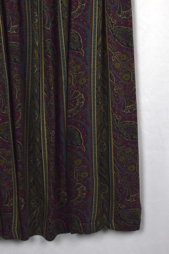 80s Floral Print Skirt