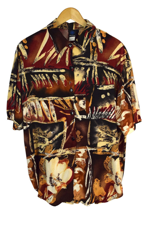 80s/90s Abstract Print Blouse