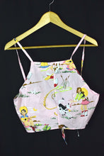 Load image into Gallery viewer, Reworked Cowgirl Print Tie Up Top
