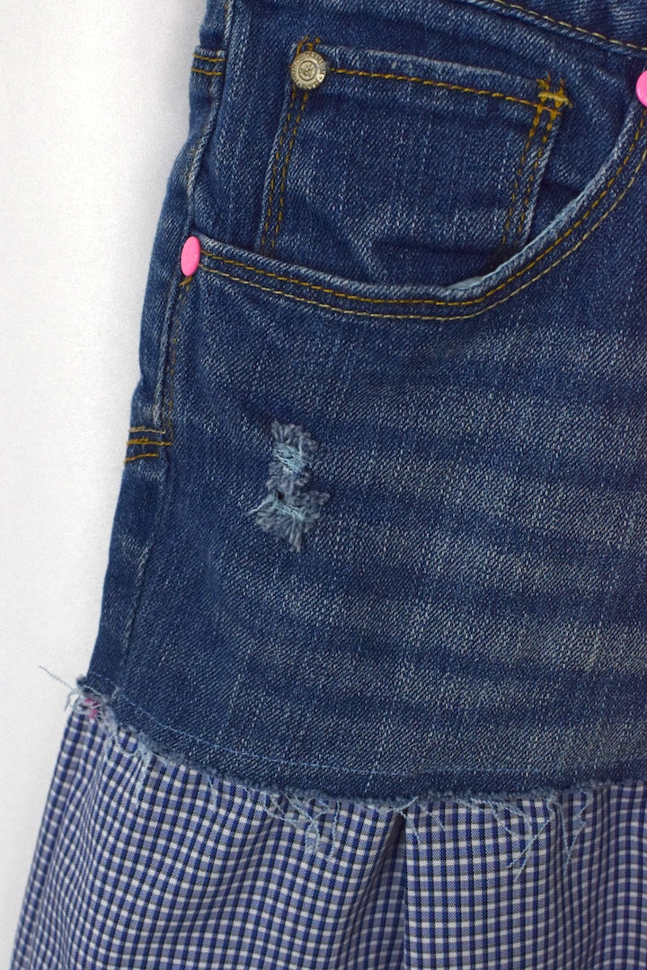 Reworked Denim Mini Skirt