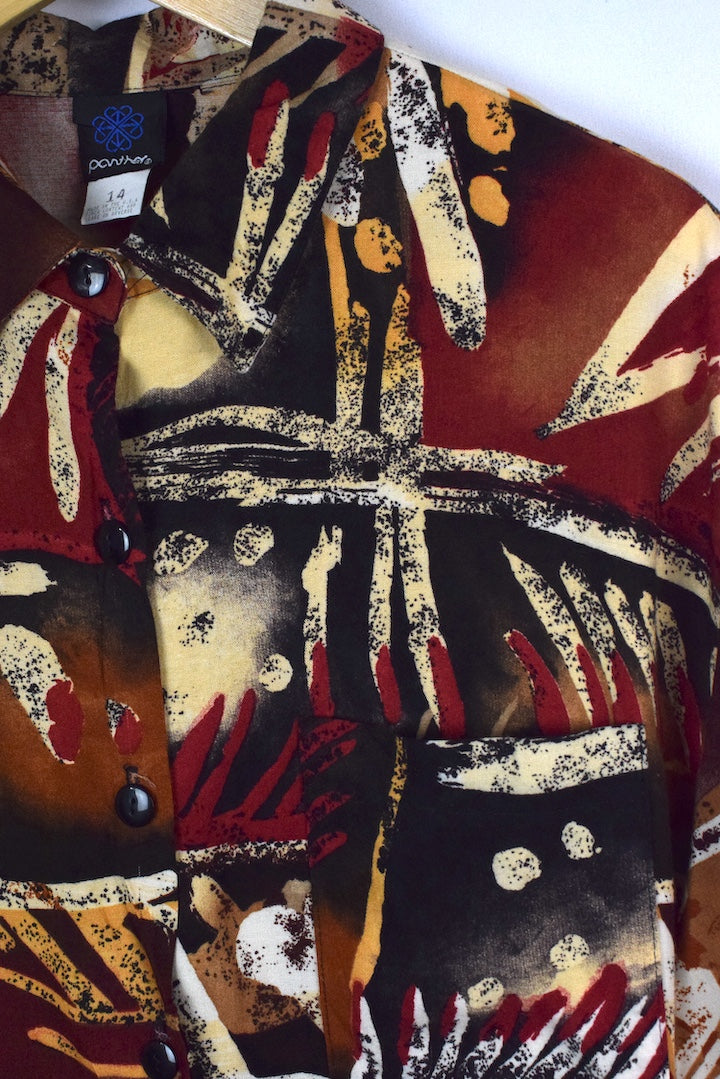 80s/90s Abstract Print Blouse