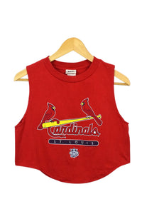 Reworked 2008 St. Louis Cardinals MLB Crop Sleeveless T-shirt