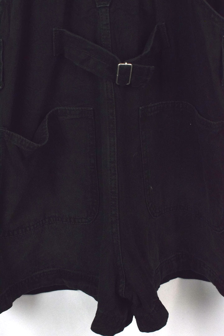 Black Denim Overalls