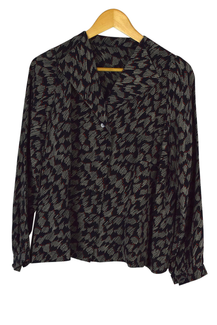 Reworked Abstract Print Top