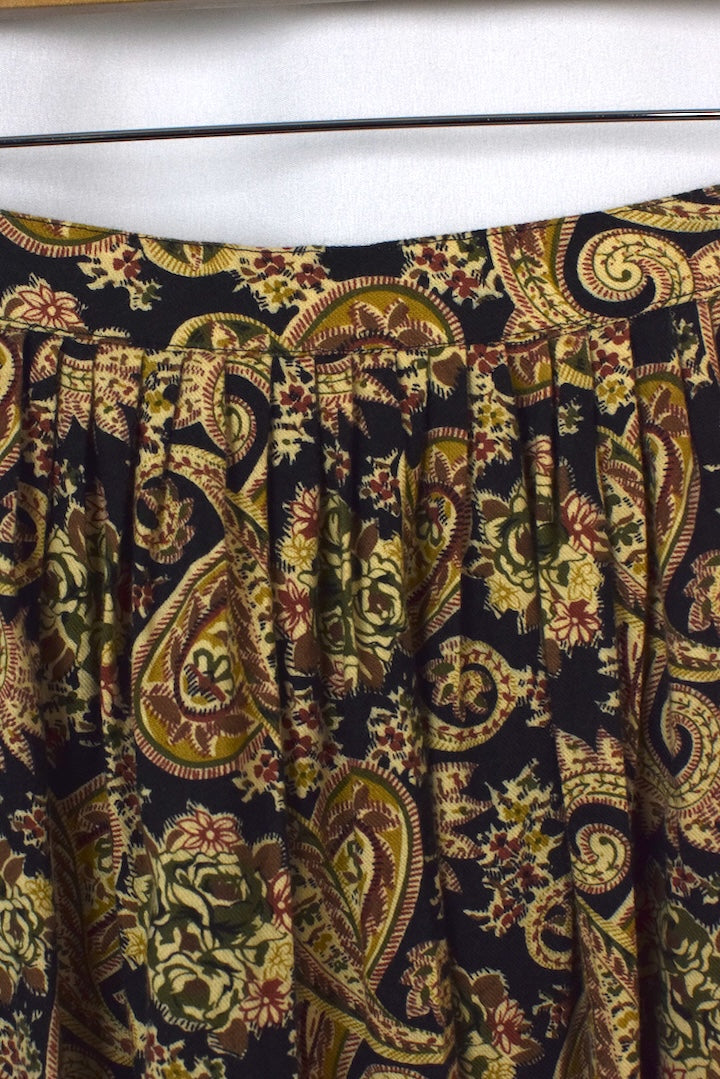 Floral Paisley Print Skirt