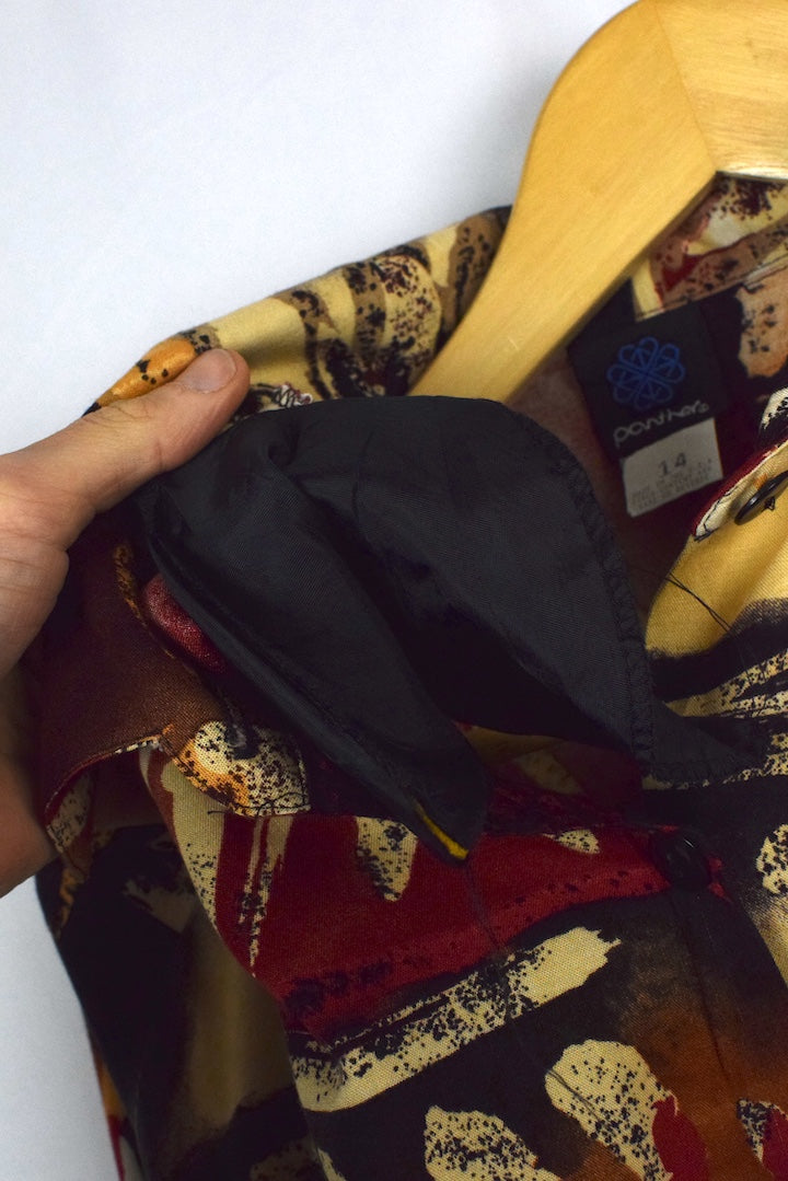 80s/90s Abstract Print Blouse