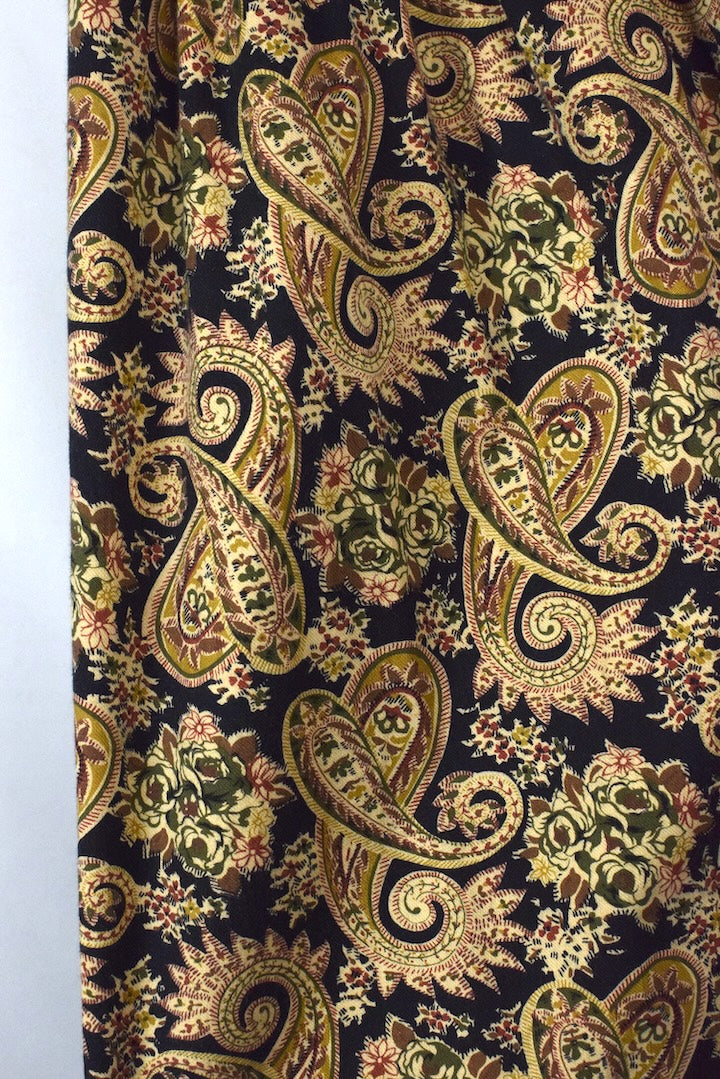 Floral Paisley Print Skirt