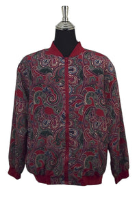 80s/90s Red Paisley Spray Jacket