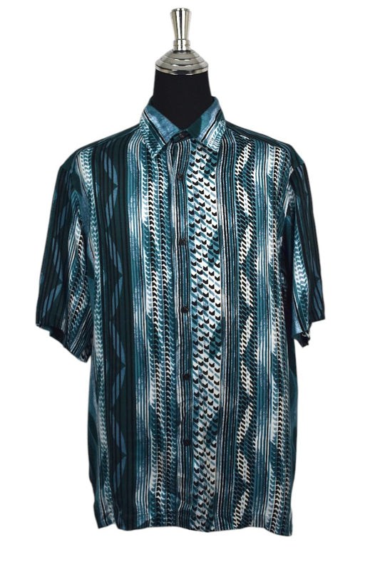 Abstract Stripes Print Shirt