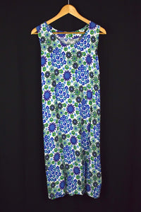 Reworked White Floral Print Dress