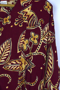 80s/90s Abstract Floral Print Dress
