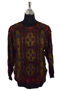 Black Abstract Pattern Knitted Jumper