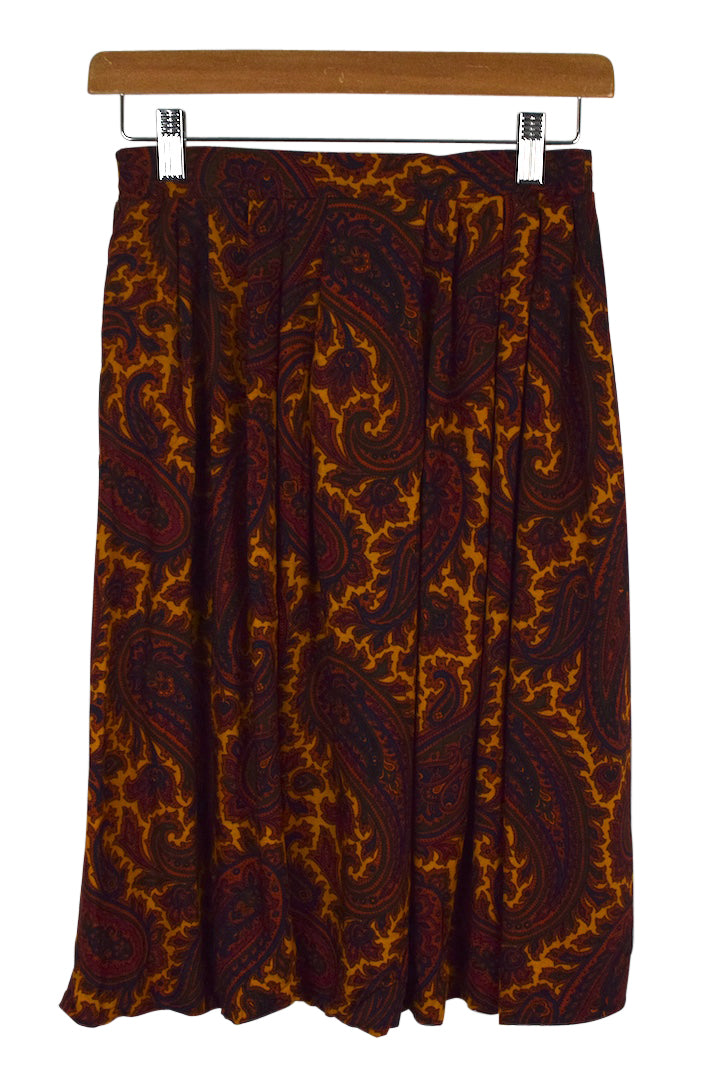 88 80s/90s Paisley Print Skirt