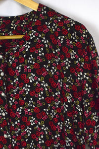 80s/90s Rose Print Blouse