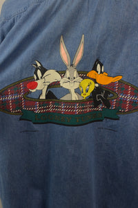 1996 Looney Toons Brand Denim Shirt