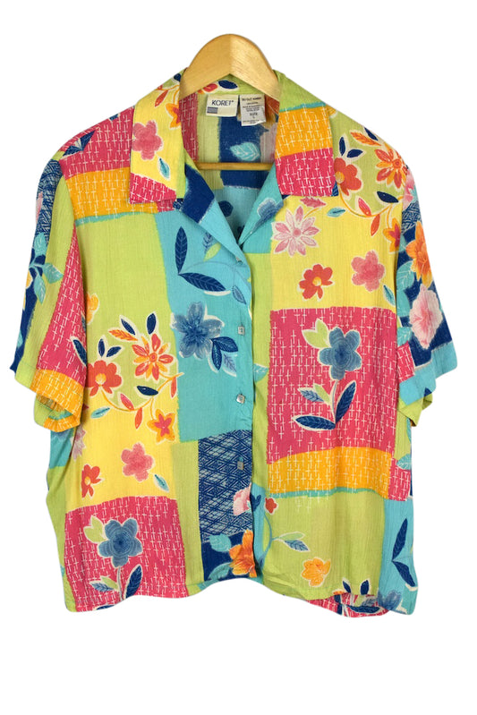 Vibrant Floral Print Blouse