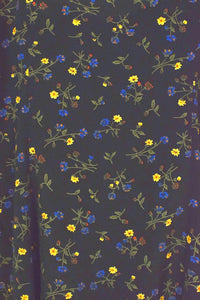 Black Floral Print Dress