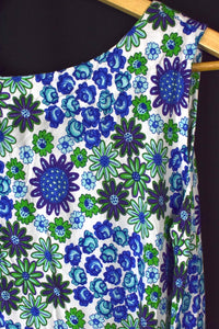 Reworked White Floral Print Dress