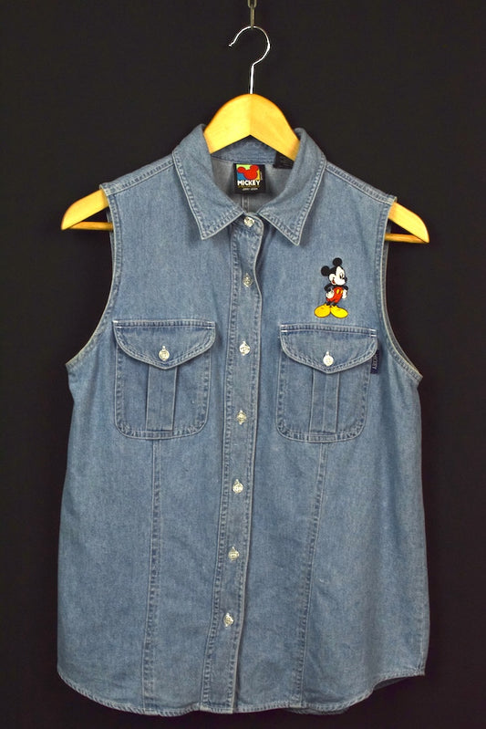 90s Mickey Mouse Denim Shirt
