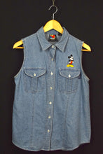Load image into Gallery viewer, 90s Mickey Mouse Denim Shirt
