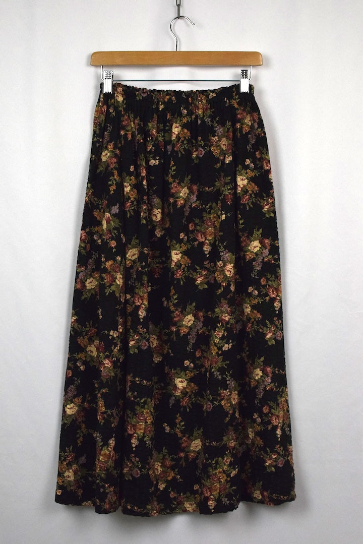 Reworked Floral Maxi Skirt
