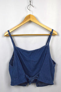 Reworked Denim Tie-Up Top