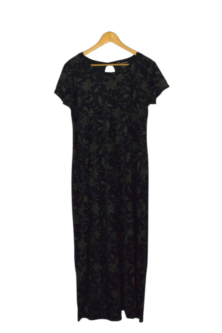Floral Print Velvet Dress