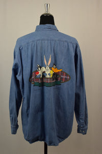 1996 Looney Toons Brand Denim Shirt