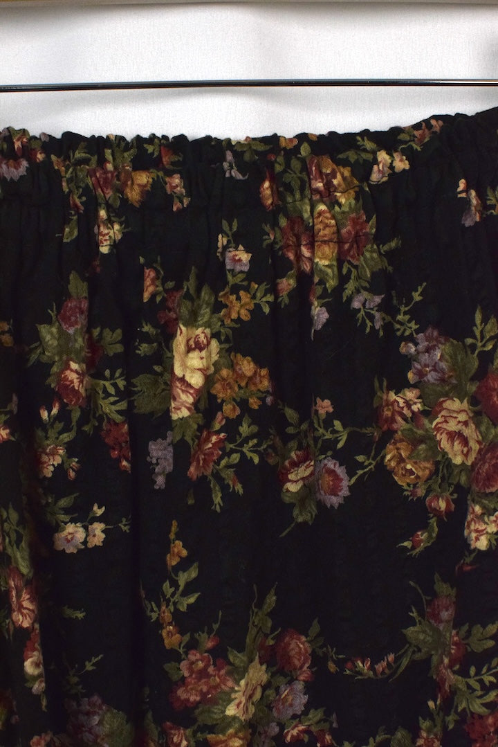 Reworked Floral Maxi Skirt