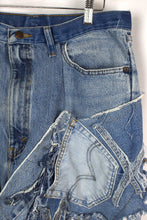 Load image into Gallery viewer, Reworked Denim Patchwork Shorts
