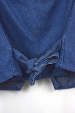Load image into Gallery viewer, Reworked Denim Tie-Up Top
