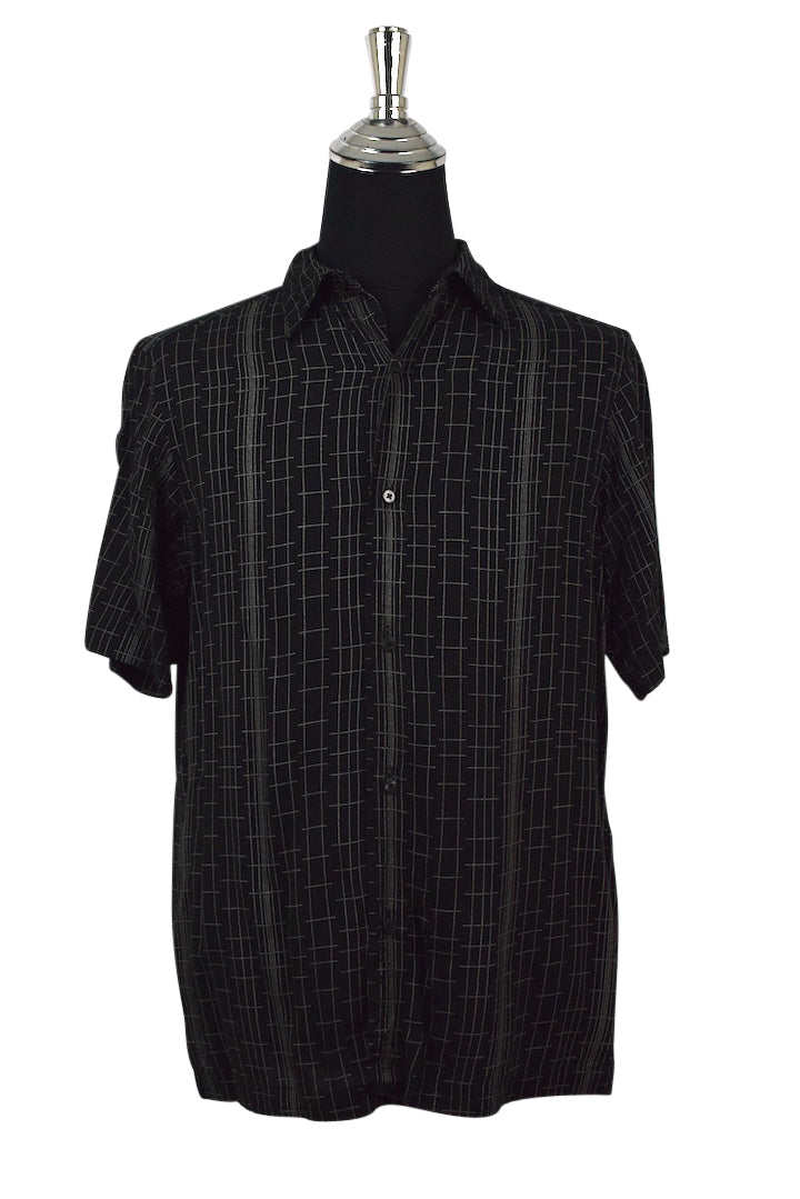 Black Abstract Print Shirt