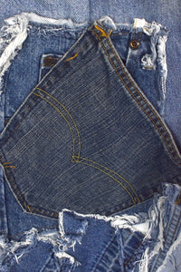 Reworked Denim Patchwork Shorts