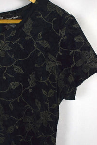 Floral Print Velvet Dress