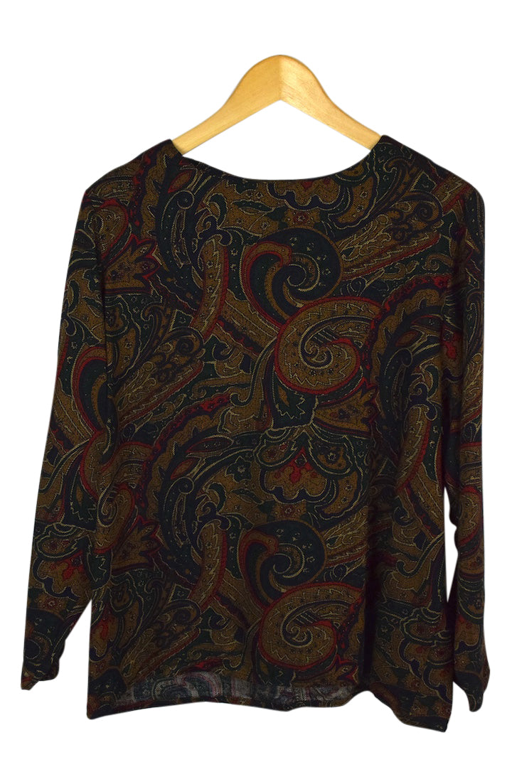 80s/90s Paisley Print Top