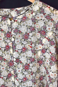 Reworked White Rose Print Dress