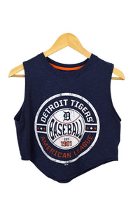 Reworked Detroit Tigers MLB Cropped Sleeveless T-shirt