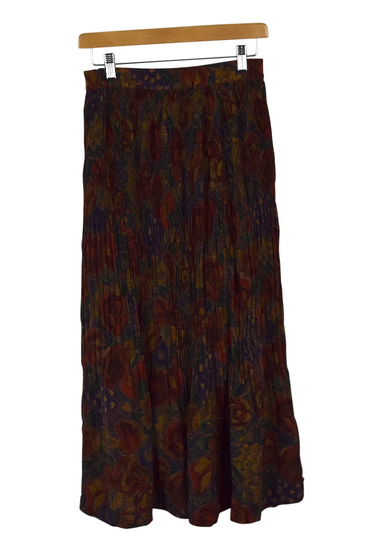 Multicoloured Floral Print Skirt