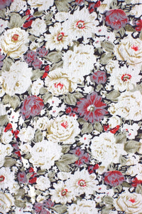 Reworked White Rose Print Dress
