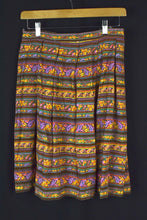 Load image into Gallery viewer, Reworked Colourful Paisley Print Skirt
