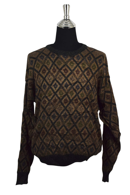 Diamond Pattern Knitted Jumper