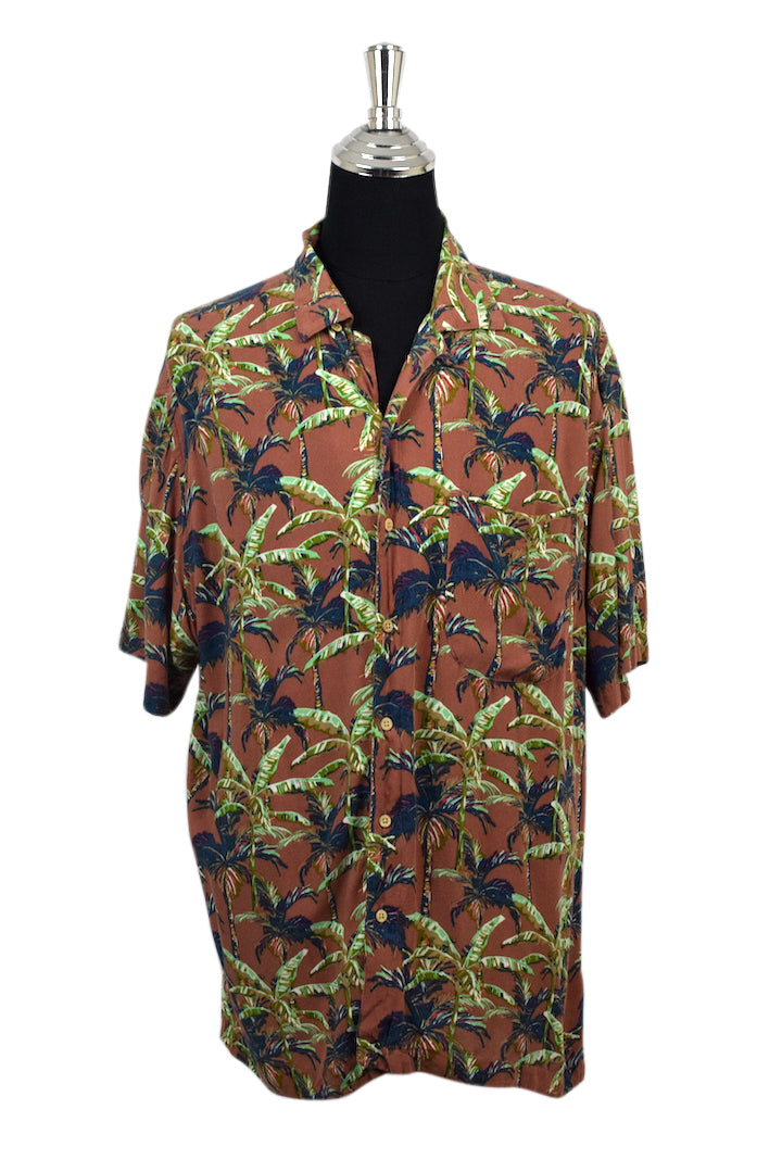 Palm Tree Print Hawaiian Shirt