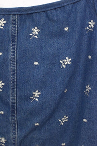 Reworked Denim Tie Up Top