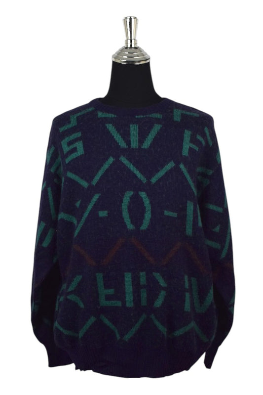 Abstract Print Knitted Jumper