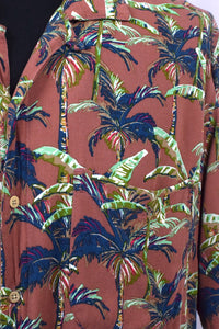 Palm Tree Print Hawaiian Shirt